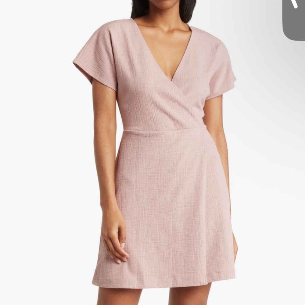 NWT Madewell Women's Pink Short Sleeve A-Line Dress